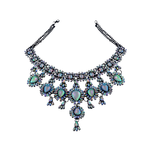 Heavy Stone Colorful Necklace